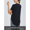 imagebaleaf Womens Short Sleeve Workout Shirts Tops Athletic Yoga Running Shirts Loose Fit with Side Slits Quick Dry TShirtsBlack