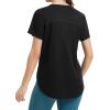 imagebaleaf Womens Short Sleeve Workout Tops Athletic Running Shirts Quick Dry TShirts Loose Fit Gym Yoga Tee UPF 50Black
