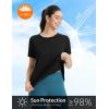 imagebaleaf Womens Short Sleeve Workout Tops Athletic Running Shirts Quick Dry TShirts Loose Fit Gym Yoga Tee UPF 50Black