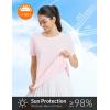 imagebaleaf Womens Short Sleeve Workout Tops Athletic Running Shirts Quick Dry TShirts Loose Fit Gym Yoga Tee UPF 50Light Pink
