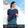 imagebaleaf Womens Short Sleeve Workout Tops Athletic Running Shirts Quick Dry TShirts Loose Fit Gym Yoga Tee UPF 50Navy Blue