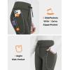 imagebaleaf Womens Thermal Fleece Lined Leggings with Pockets Ankle Zip Reflective Water Resistant High Waisted Warm Snow PantsArmy Green