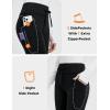 imagebaleaf Womens Thermal Fleece Lined Leggings with Pockets Ankle Zip Reflective Water Resistant High Waisted Warm Snow PantsBlack
