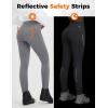 imagebaleaf Womens Thermal Fleece Lined Leggings with Pockets Ankle Zip Reflective Water Resistant High Waisted Warm Snow PantsGray