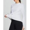 imagebaleaf Womens Thermal Shirts Fleece Lined Tops Long Sleeve Mock Neck Cold Weather Running Workout Gear Pocket ThumbholeWhiteside Pocket
