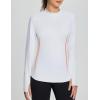 imagebaleaf Womens Thermal Shirts Fleece Lined Tops Long Sleeve Mock Neck Cold Weather Running Workout Gear Pocket ThumbholeWhiteside Pocket