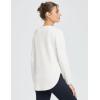 imagebaleaf Womens Thermal Shirts Polar Fleece Tops Long Sleeve Tunic Warm Running Workout Winter Cold Weather HikingBirch White