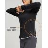 imagebaleaf Womens Thermal Tops Fleece Lined Shirts Long Sleeve Cold Weather Running Gear Workout Zipper Pocket Thumbholes01black