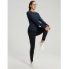 imagebaleaf Womens Thermal Tops Fleece Lined Shirts Long Sleeve Cold Weather Running Gear Workout Zipper Pocket Thumbholes01navy