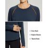 imagebaleaf Womens Thermal Tops Fleece Lined Shirts Long Sleeve Cold Weather Running Gear Workout Zipper Pocket Thumbholes01navy