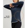 imagebaleaf Womens Thermal Tops Fleece Lined Shirts Long Sleeve Cold Weather Running Gear Workout Zipper Pocket Thumbholes01navy