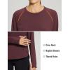 imagebaleaf Womens Thermal Tops Fleece Lined Shirts Long Sleeve Cold Weather Running Gear Workout Zipper Pocket Thumbholes01wine Red