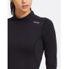 imagebaleaf Womens Thermal Tops Fleece Shirts Running Workout Athletic Base Layer Warm Cold Weather Gear Mock NeckBlackmock Neck