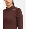 imagebaleaf Womens Thermal Tops Fleece Shirts Running Workout Athletic Base Layer Warm Cold Weather Gear Mock NeckMaroonmock Neck