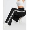 imagebaleaf Womens Track Pants Athletic Running Pants Sweatpants Straight Leg Zipper Pockets Sports Jogging Striped Loose FitBlackWhite