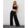 imagebaleaf Womens Track Pants Athletic Running Pants Sweatpants Straight Leg Zipper Pockets Sports Jogging Striped Loose FitBlackzipper Pockets