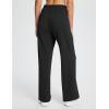 imagebaleaf Womens Track Pants Athletic Running Pants Sweatpants Straight Leg Zipper Pockets Sports Jogging Striped Loose FitBlackzipper Pockets