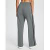 imagebaleaf Womens Track Pants Athletic Running Pants Sweatpants Straight Leg Zipper Pockets Sports Jogging Striped Loose FitDark Grayzipper Pockets