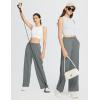 imagebaleaf Womens Track Pants Athletic Running Pants Sweatpants Straight Leg Zipper Pockets Sports Jogging Striped Loose FitDark Grayzipper Pockets