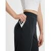 imagebaleaf Womens Travel Pants Lightweight Business Casual Work Pants Stretch Petite Ankle Golf Slacks with Pockets UPF50Black