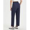 imagebaleaf Womens Travel Pants Lightweight Business Casual Work Pants Stretch Petite Ankle Golf Slacks with Pockets UPF50Navy Blue