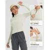 imagebaleaf Womens UPF 50 Sun Shirts Protection SPF Crop Jacket UV Protection Long Sleeve Full Zip Clothing LightweightRaw Linen