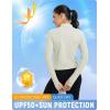 imagebaleaf Womens UPF 50 Sun Shirts Protection SPF Crop Jacket UV Protection Long Sleeve Full Zip Clothing LightweightRaw Linen