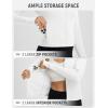 imagebaleaf Womens UPF 50 Sun Shirts Protection SPF Crop Jacket UV Protection Long Sleeve Full Zip Clothing LightweightUltra White
