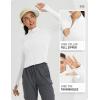 imagebaleaf Womens UPF 50 Sun Shirts Protection SPF Crop Jacket UV Protection Long Sleeve Full Zip Clothing LightweightUltra White
