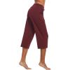 imagebaleaf Womens Wide Leg Capris Yoga Cotton Crop Pockets Summer Capri Sweatpants Loose Lounge Casual Workout PantsRegularhot Pink