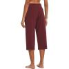 imagebaleaf Womens Wide Leg Capris Yoga Cotton Crop Pockets Summer Capri Sweatpants Loose Lounge Casual Workout PantsRegularhot Pink