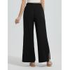 imagebaleaf Womens Wide Leg Swim Pants UPF50 Long Beach Pants High Waisted Lightweight Quick Dry Flowy Swim Capris with PocketsBlack