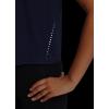 imagebaleaf Womens Workout Tops Athletic Shirts Cropped Short Sleeve Split Back Running Gym Quick Dry Sun Protection UPF 50Navy