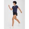 imagebaleaf Womens Workout Tops Athletic Shirts Cropped Short Sleeve Split Back Running Gym Quick Dry Sun Protection UPF 50Navy