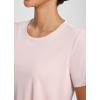 imagebaleaf Womens Workout Tops Athletic Shirts Cropped Short Sleeve Split Back Running Gym Quick Dry Sun Protection UPF 50Pink