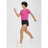 imagebaleaf Womens Workout Tops Athletic Shirts Cropped Short Sleeve Split Back Running Gym Quick Dry Sun Protection UPF 50Rose Red