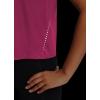 imagebaleaf Womens Workout Tops Athletic Shirts Cropped Short Sleeve Split Back Running Gym Quick Dry Sun Protection UPF 50Rose Red
