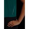 imagebaleaf Womens Workout Tops Athletic Shirts Cropped Short Sleeve Split Back Running Gym Quick Dry Sun Protection UPF 50Teal Green