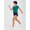 imagebaleaf Womens Workout Tops Athletic Shirts Cropped Short Sleeve Split Back Running Gym Quick Dry Sun Protection UPF 50Teal Green