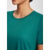 imagebaleaf Womens Workout Tops Athletic Shirts Cropped Short Sleeve Split Back Running Gym Quick Dry Sun Protection UPF 50Teal Green