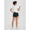 imagebaleaf Womens Workout Tops Athletic Shirts Cropped Short Sleeve Split Back Running Gym Quick Dry Sun Protection UPF 50White