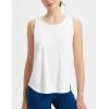 imagebaleaf Womens Workout Tops Racerback Sleeveless Running Athletic Tank Tops Quick Dry Shirts for Sports Gym ExerciseWhite