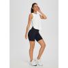 imagebaleaf Workout Tank Tops for Women Sleeveless Athletic Tops Flowy Soft Loose Fit Hip Length Running Shirts Gym Quick DryIvory White