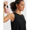 imagebaleaf Workout Tops for Women Cropped Back Knotted Sleeveless Tank Tops Athletic Gym Yoga Running Shirts UPF50Black