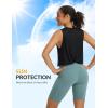 imagebaleaf Workout Tops for Women Cropped Back Knotted Sleeveless Tank Tops Athletic Gym Yoga Running Shirts UPF50Black