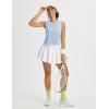 imagebaleaf Workout Tops for Women Cropped Back Knotted Sleeveless Tank Tops Athletic Gym Yoga Running Shirts UPF50Light Blue