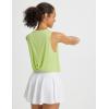 imagebaleaf Workout Tops for Women Cropped Back Knotted Sleeveless Tank Tops Athletic Gym Yoga Running Shirts UPF50Light Green