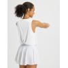 imagebaleaf Workout Tops for Women Cropped Back Knotted Sleeveless Tank Tops Athletic Gym Yoga Running Shirts UPF50White