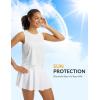 imagebaleaf Workout Tops for Women Cropped Back Knotted Sleeveless Tank Tops Athletic Gym Yoga Running Shirts UPF50White