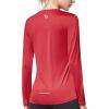 imagebaleaf Long Sleeve Workout Tops for Women Running Athletic Shirts Active Quick Dry Lightweight Moisture WickingRed